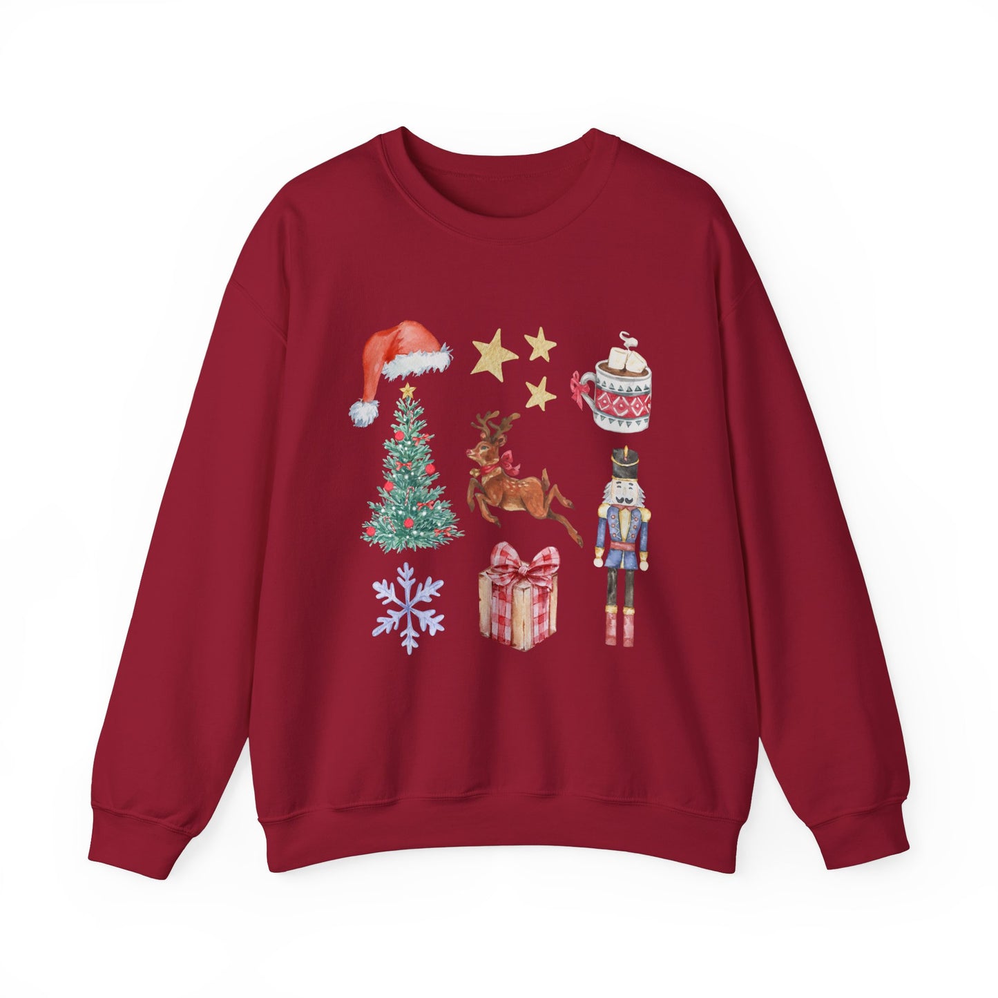 Christmas Nutcracker Coquette Collage Crewneck Sweatshirt