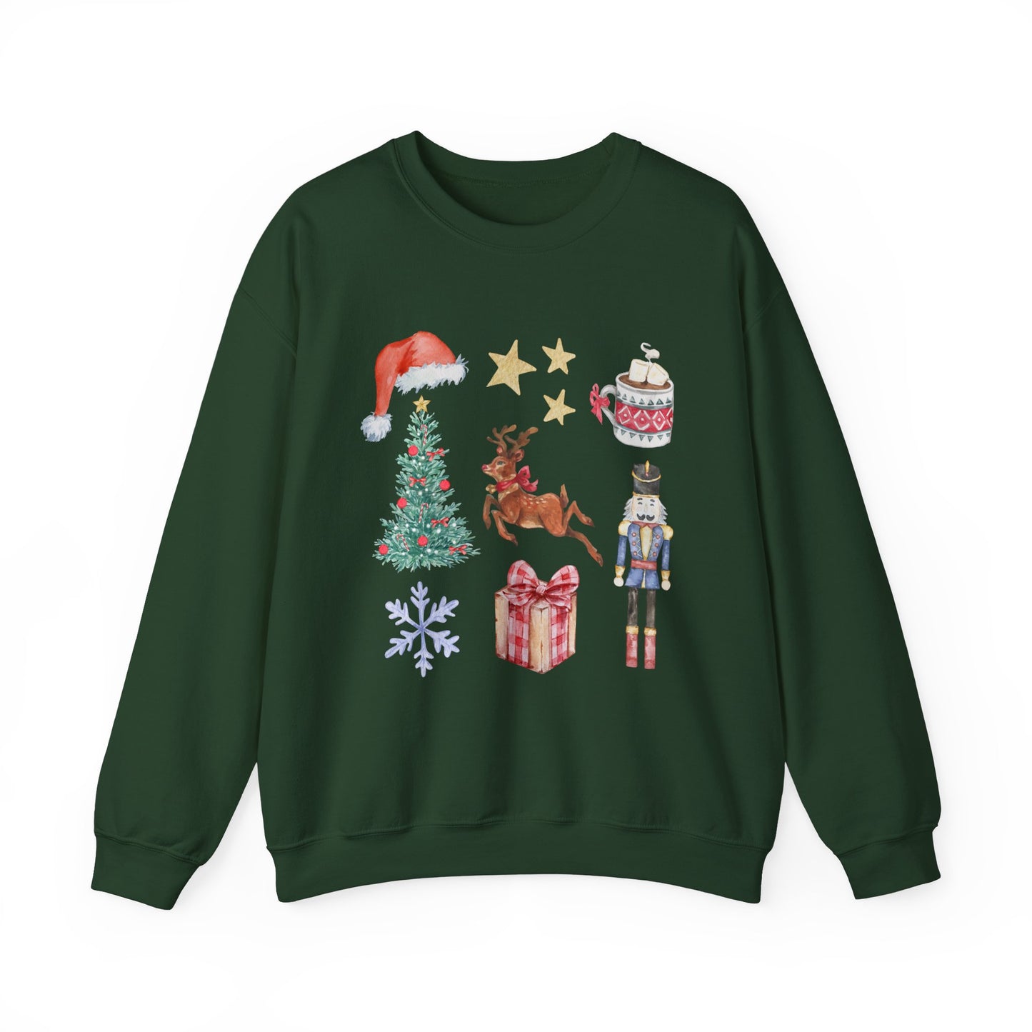 Christmas Nutcracker Coquette Collage Crewneck Sweatshirt