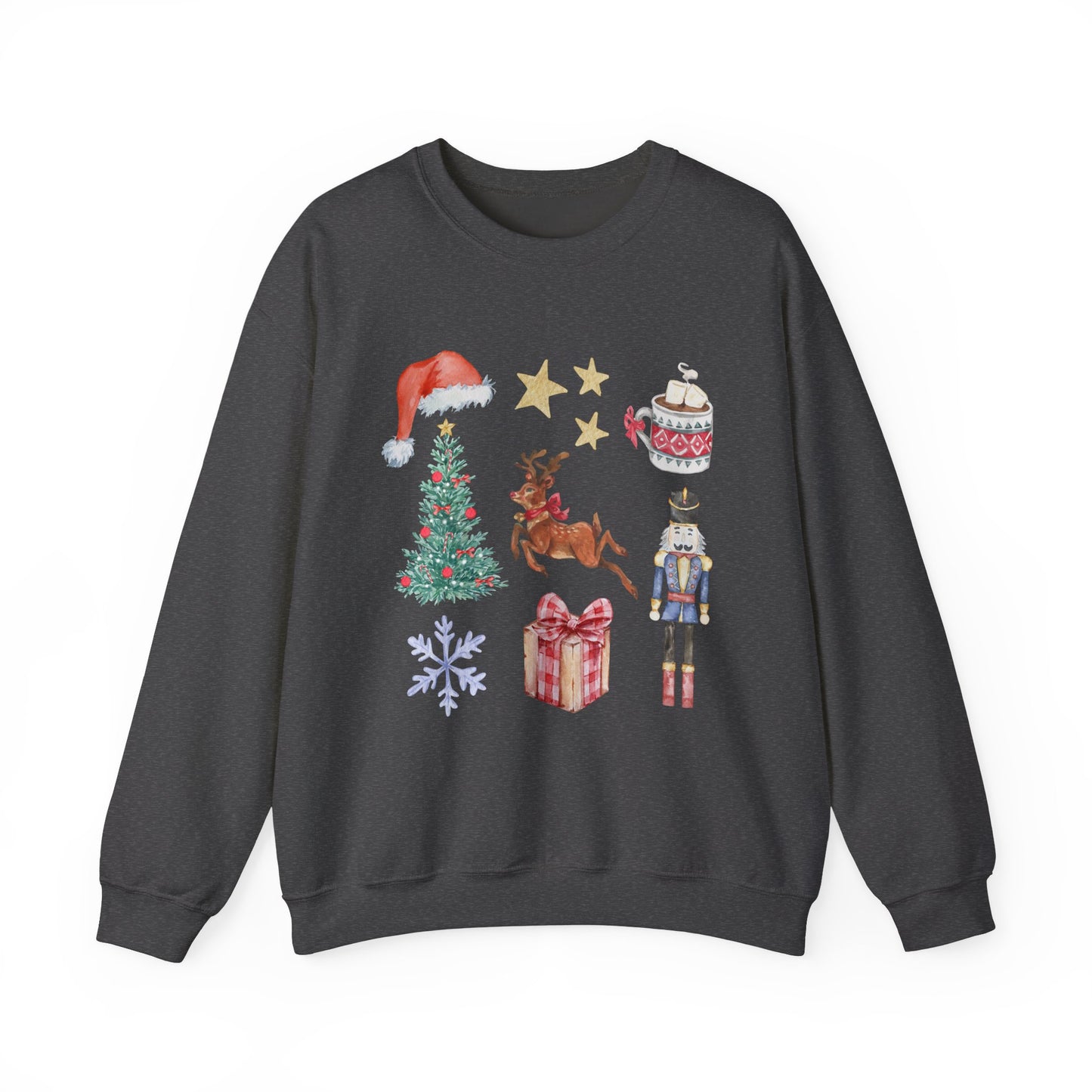 Christmas Nutcracker Coquette Collage Crewneck Sweatshirt