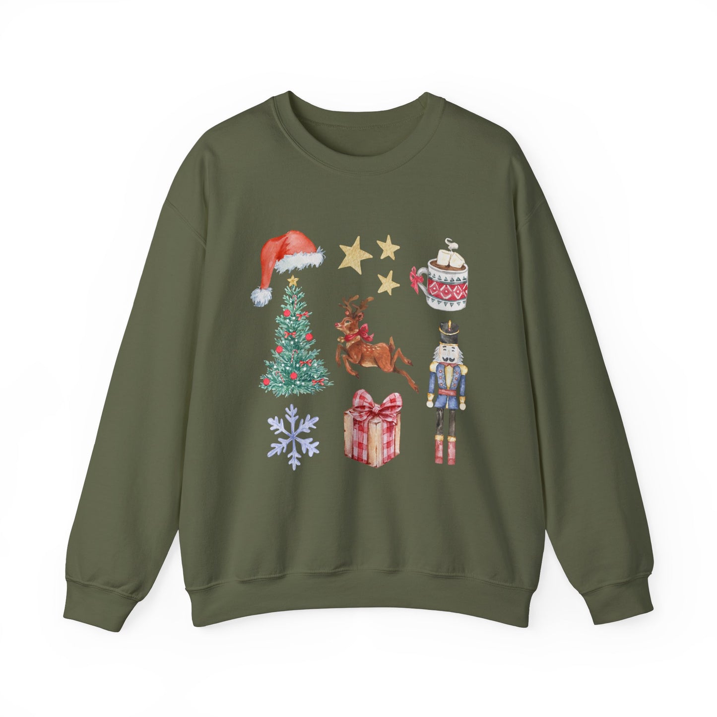 Christmas Nutcracker Coquette Collage Crewneck Sweatshirt