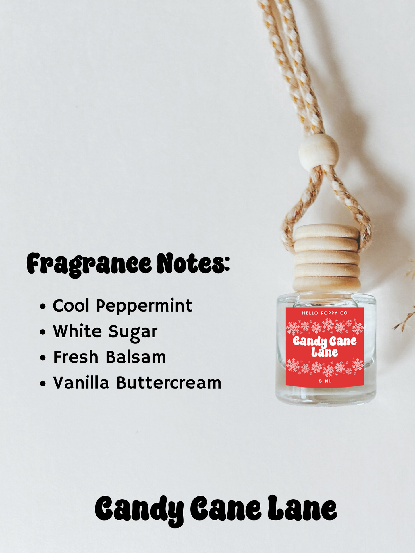 Candy Cane Lane Hanging Car Air Freshener