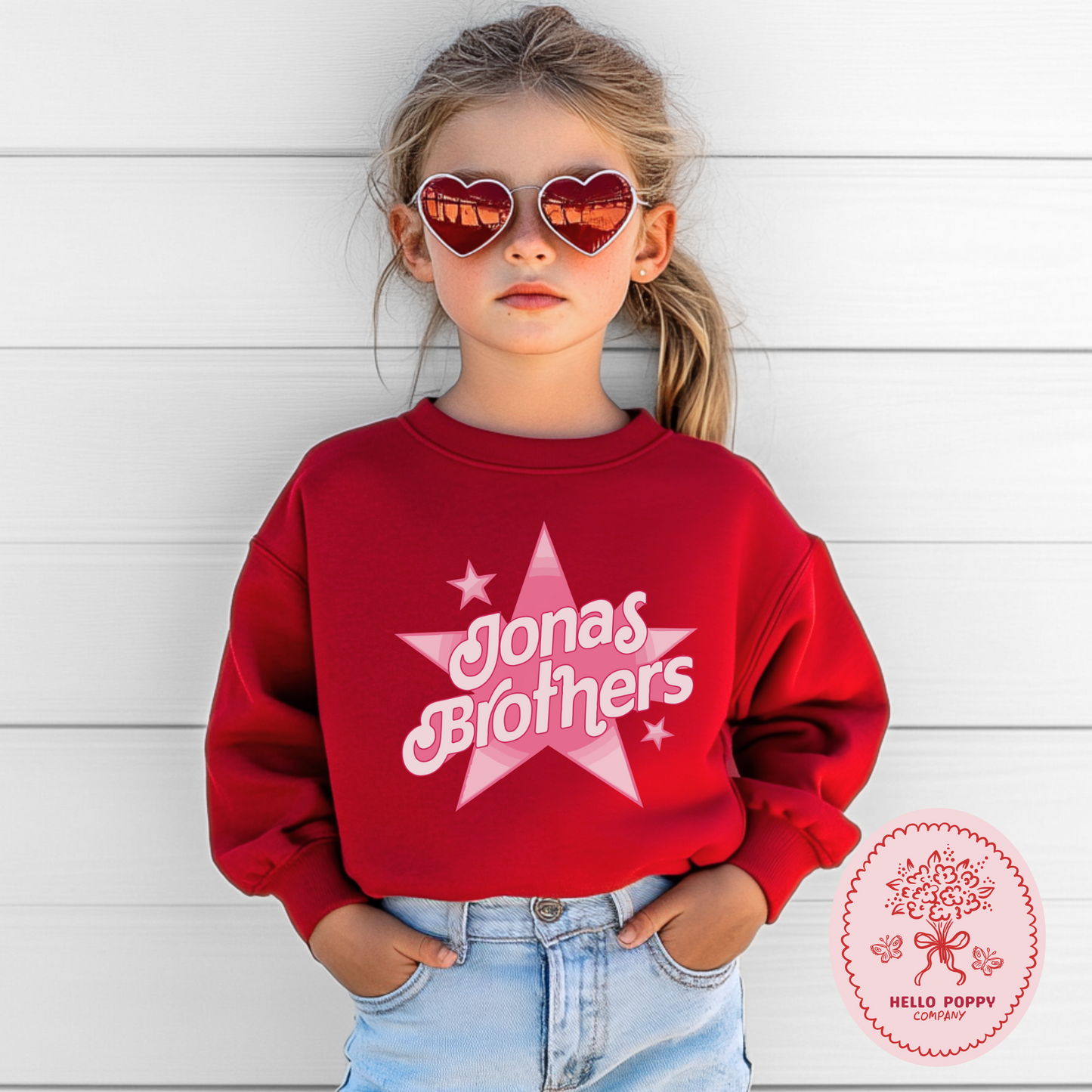 Jonas Brothers Dollhouse Inspired Star Crewneck Sweatshirt - Youth