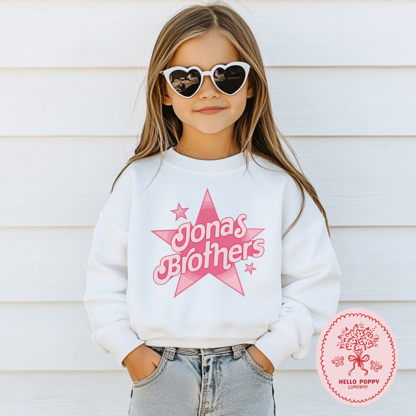 Jonas Brothers Dollhouse Inspired Star Crewneck Sweatshirt - Youth