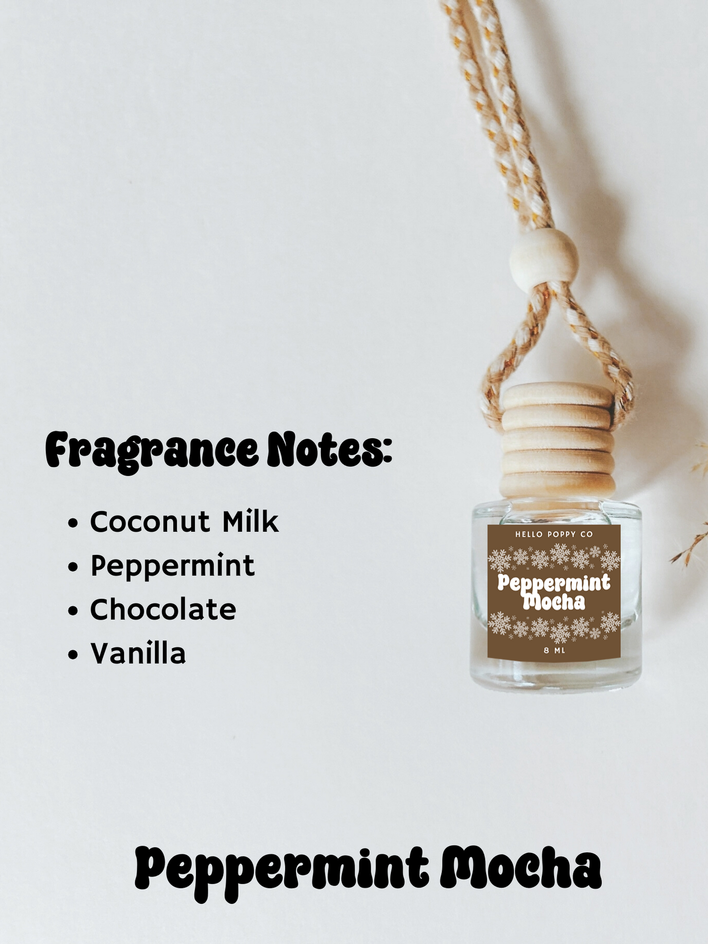 Peppermint Mocha Hanging Car Air Freshener