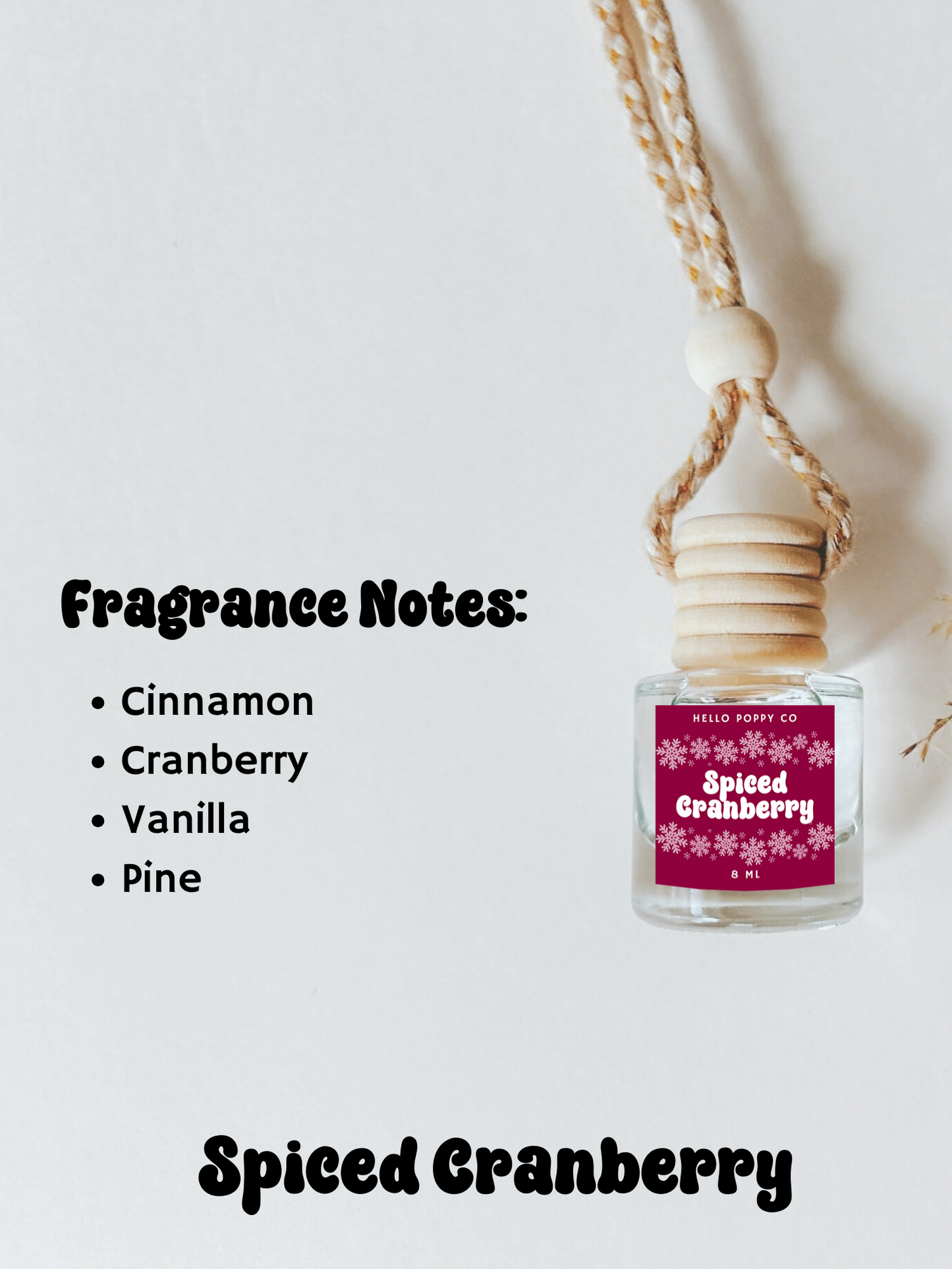 Spiced Cranberry Hanging Car Air Freshener