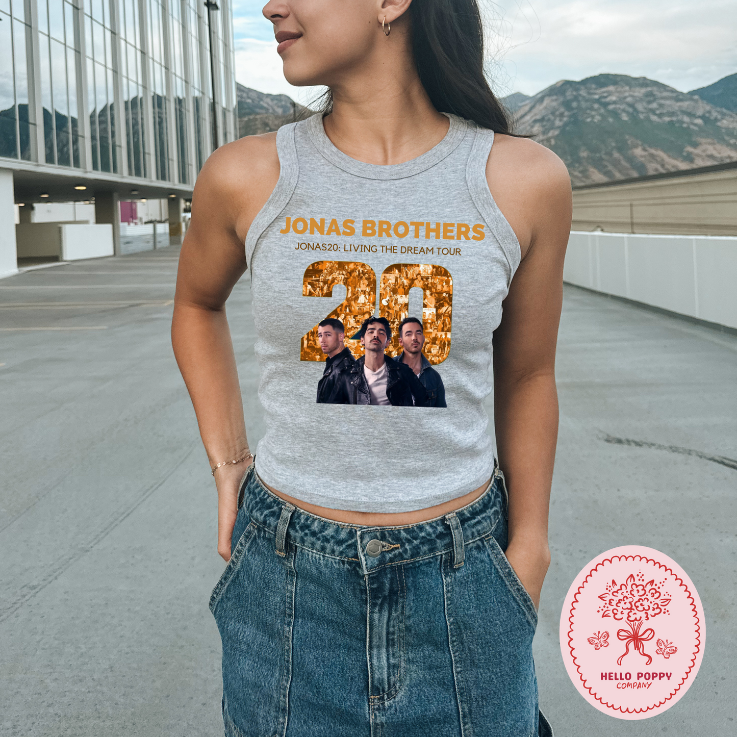 Jonas Brothers Jonas20: Living the Dream Tour Micro Ribbed Racerback Tank