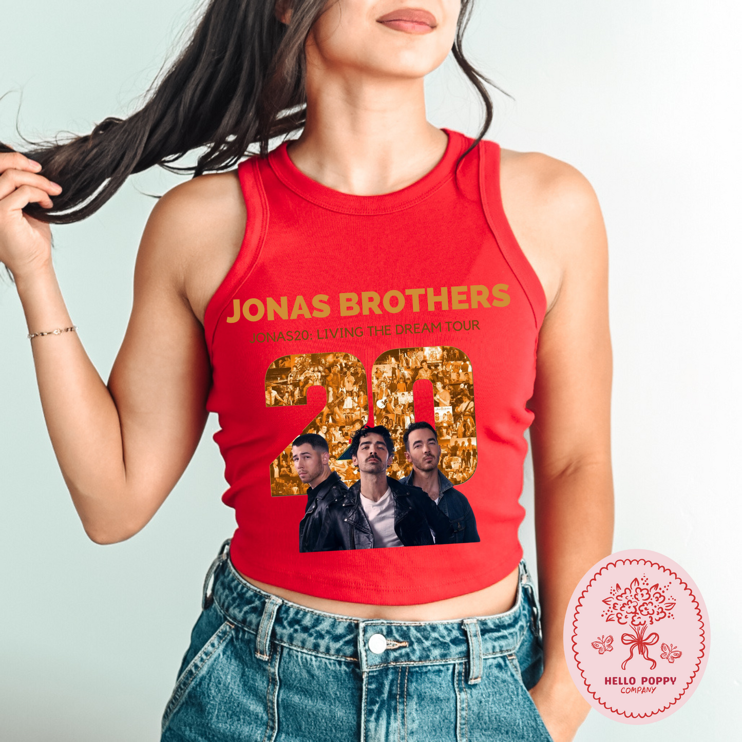Jonas Brothers Jonas20: Living the Dream Tour Micro Ribbed Racerback Tank