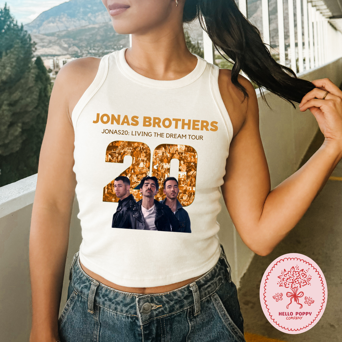 Jonas Brothers Jonas20: Living the Dream Tour Micro Ribbed Racerback Tank