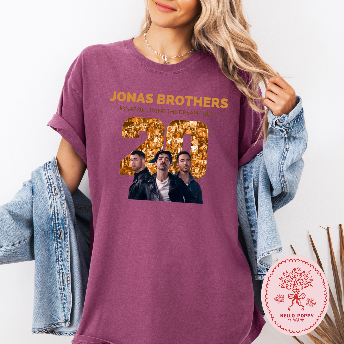 Jonas Brothers Jonas20: Living the Dream Tour Comfort Colors T-Shirt
