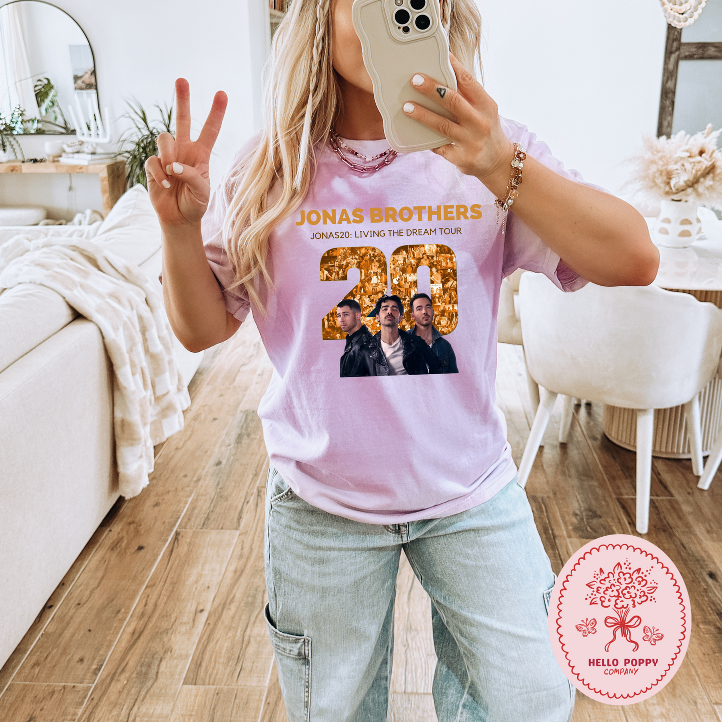 Jonas Brothers Jonas20: Living the Dream Tour Comfort Colors T-Shirt