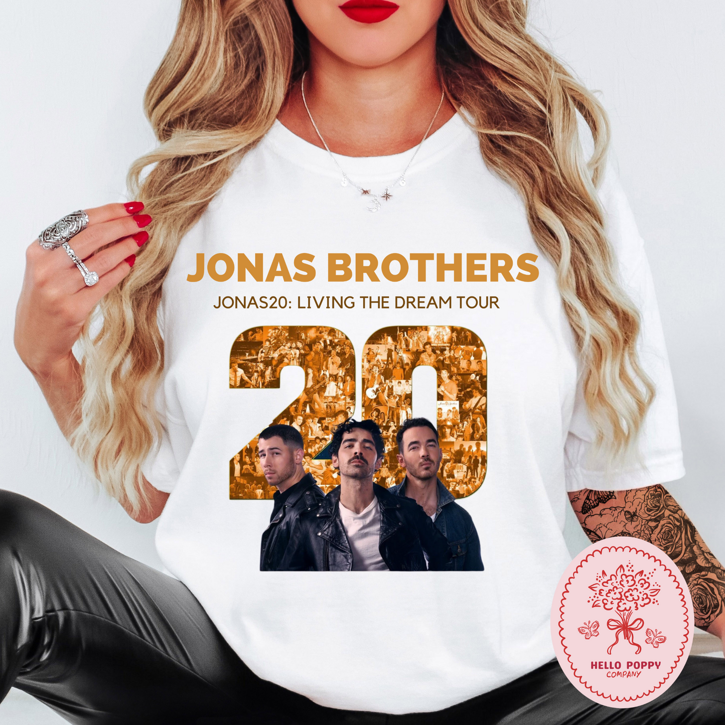Jonas Brothers Jonas20: Living the Dream Tour Comfort Colors T-Shirt