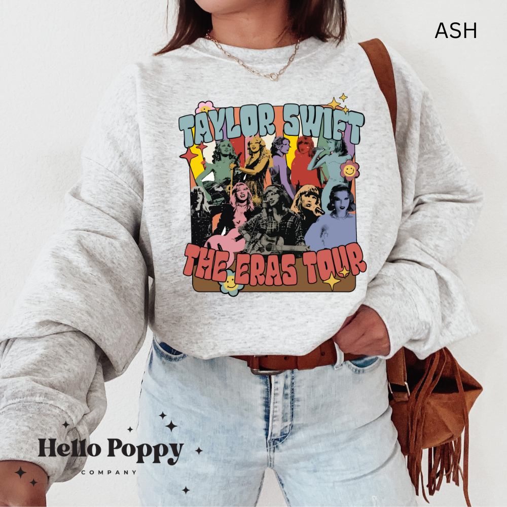 Taylor Swift The Eras Tour Retro Crewneck Sweatshirt