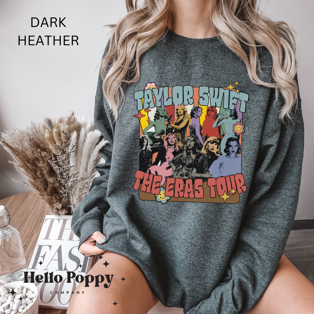 Taylor Swift The Eras Tour Retro Crewneck Sweatshirt