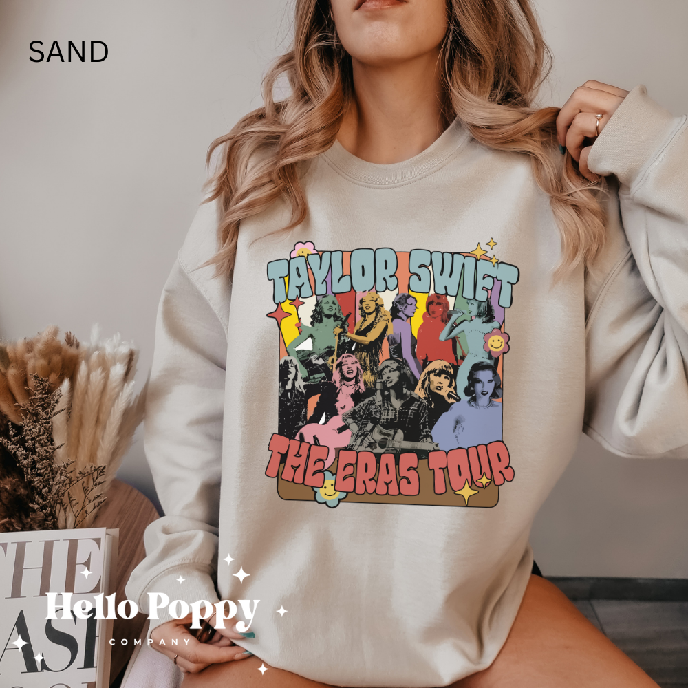 Taylor Swift The Eras Tour Retro Crewneck Sweatshirt