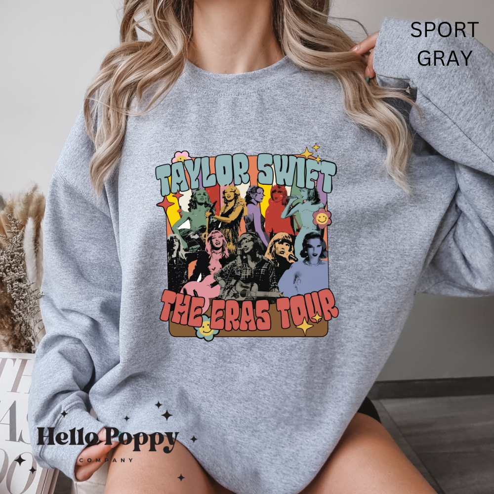 Taylor Swift The Eras Tour Retro Crewneck Sweatshirt