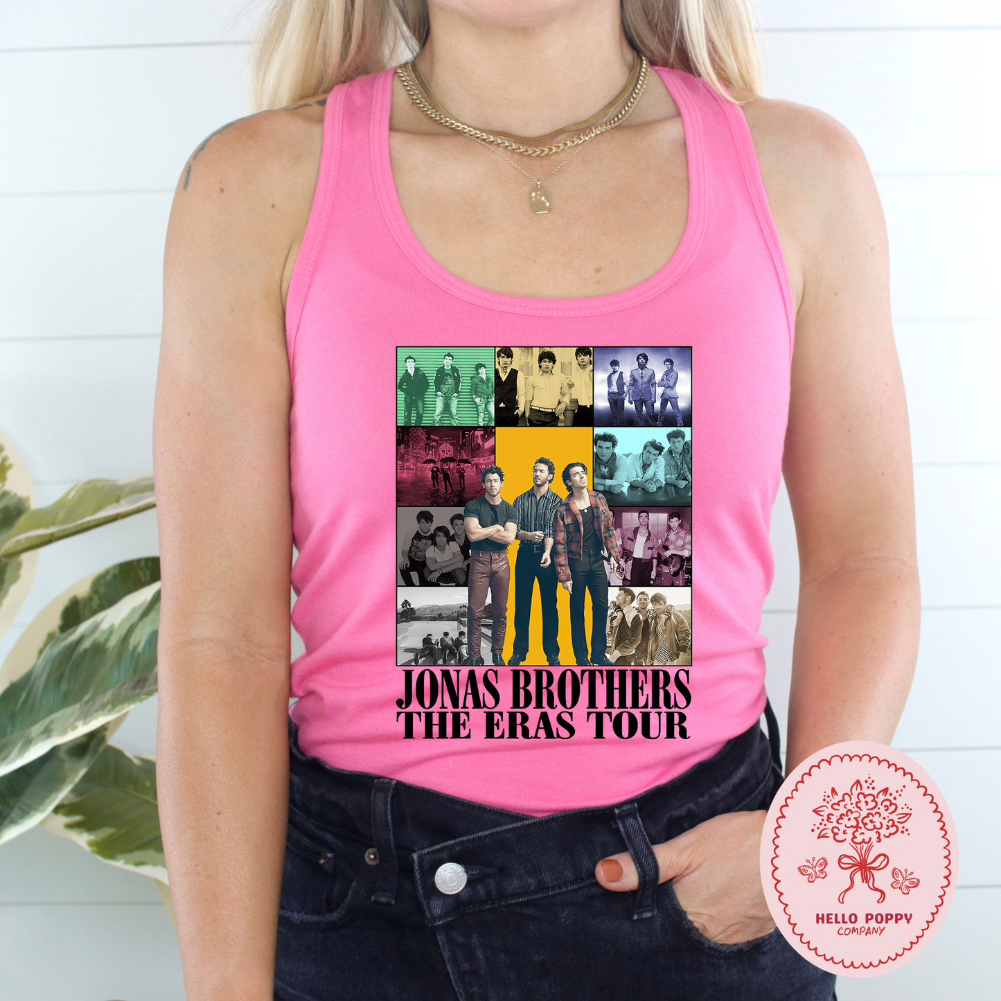 Jonas Brothers The Eras Tour (Black) Racerback Tank