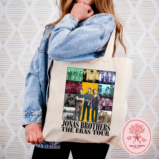 Jonas Brothers The Eras Tour (Black) Tote Bag