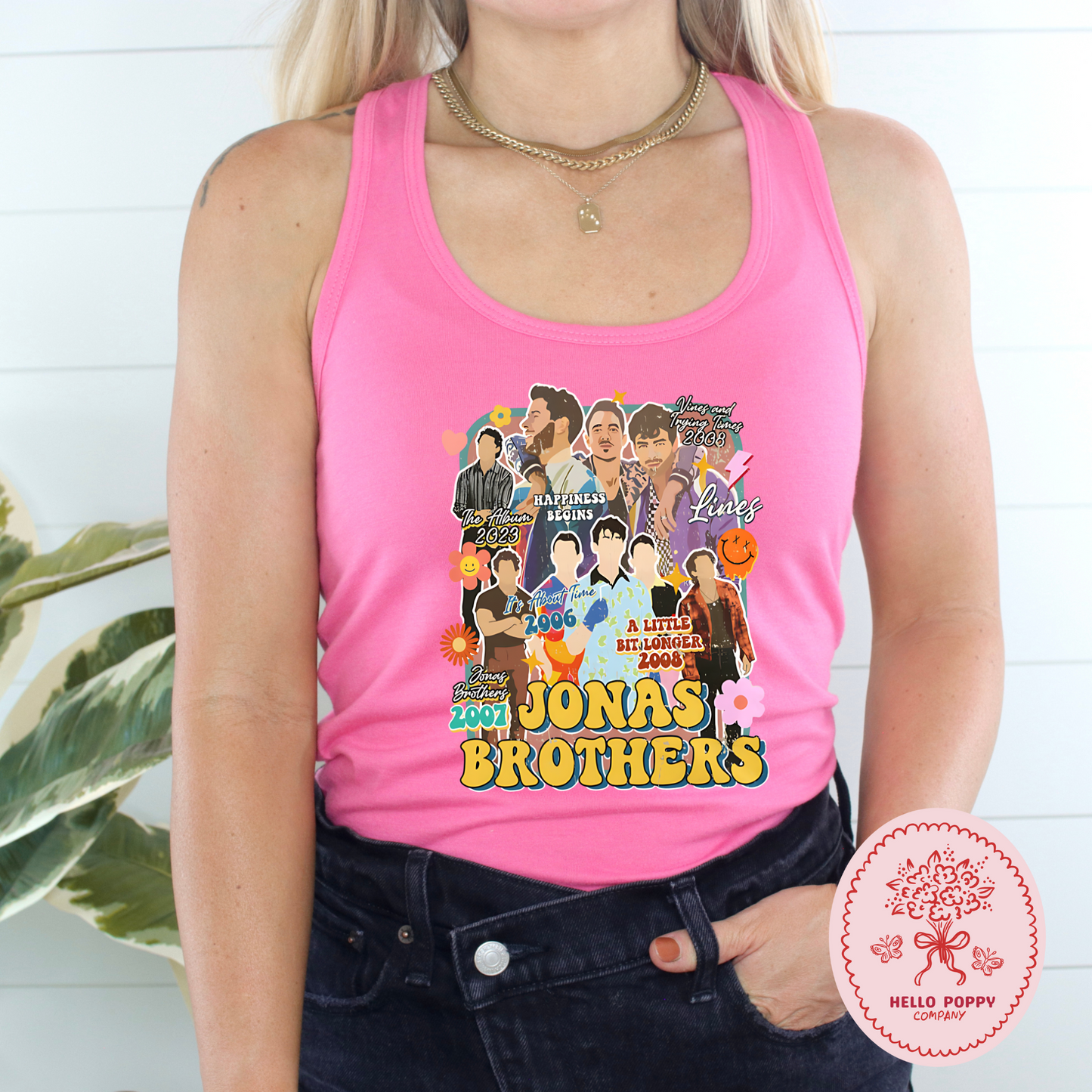 Jonas Brothers Retro The Eras Tour Racerback Tank