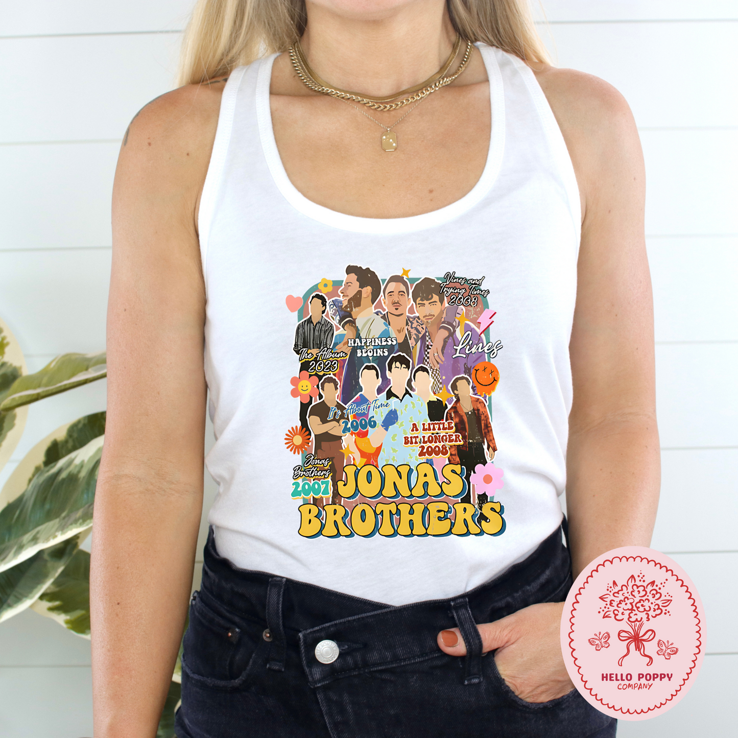 Jonas Brothers Retro The Eras Tour Racerback Tank