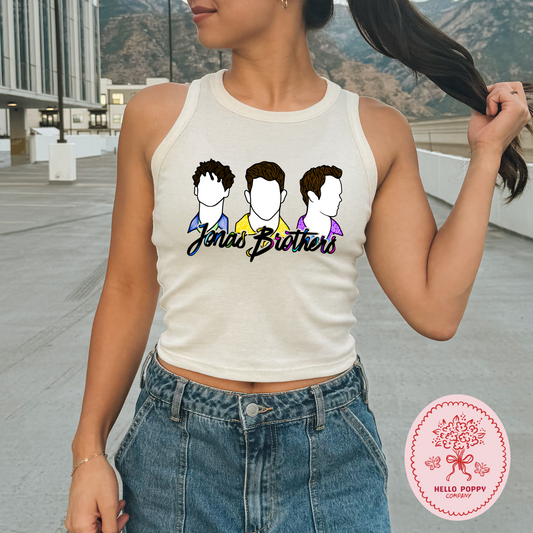 Jonas Brothers Silhouettes Micro Ribbed Racerback Tank