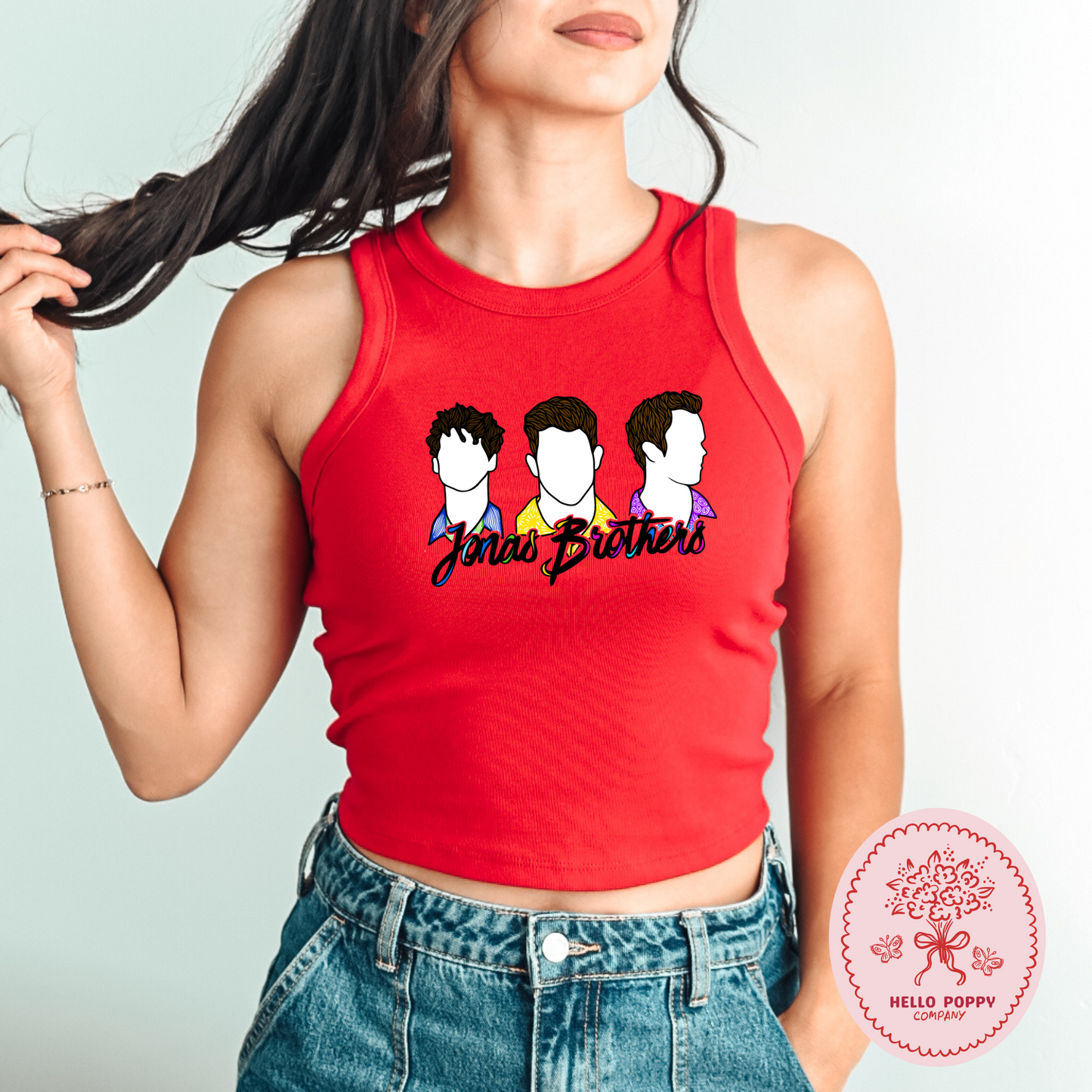 Jonas Brothers Silhouettes Micro Ribbed Racerback Tank