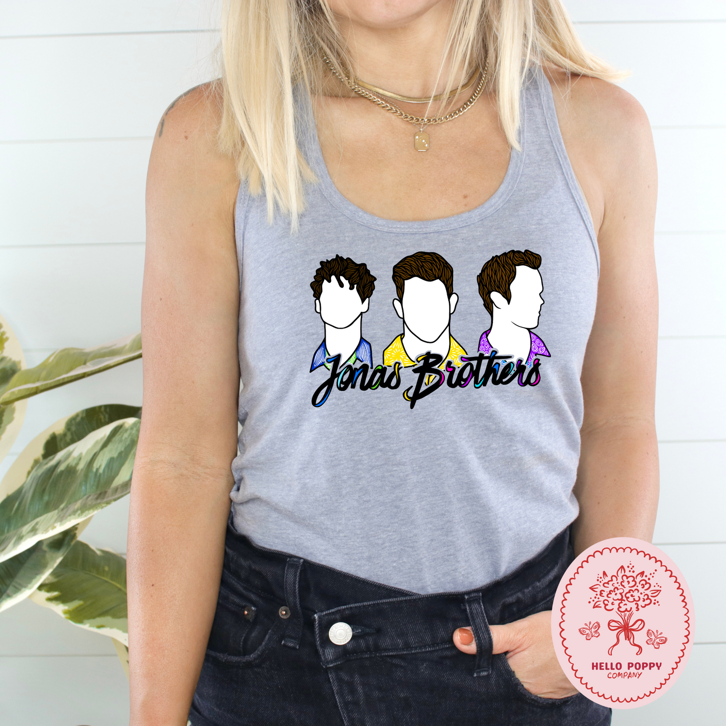 Jonas Brothers Silhouettes Racerback Tank