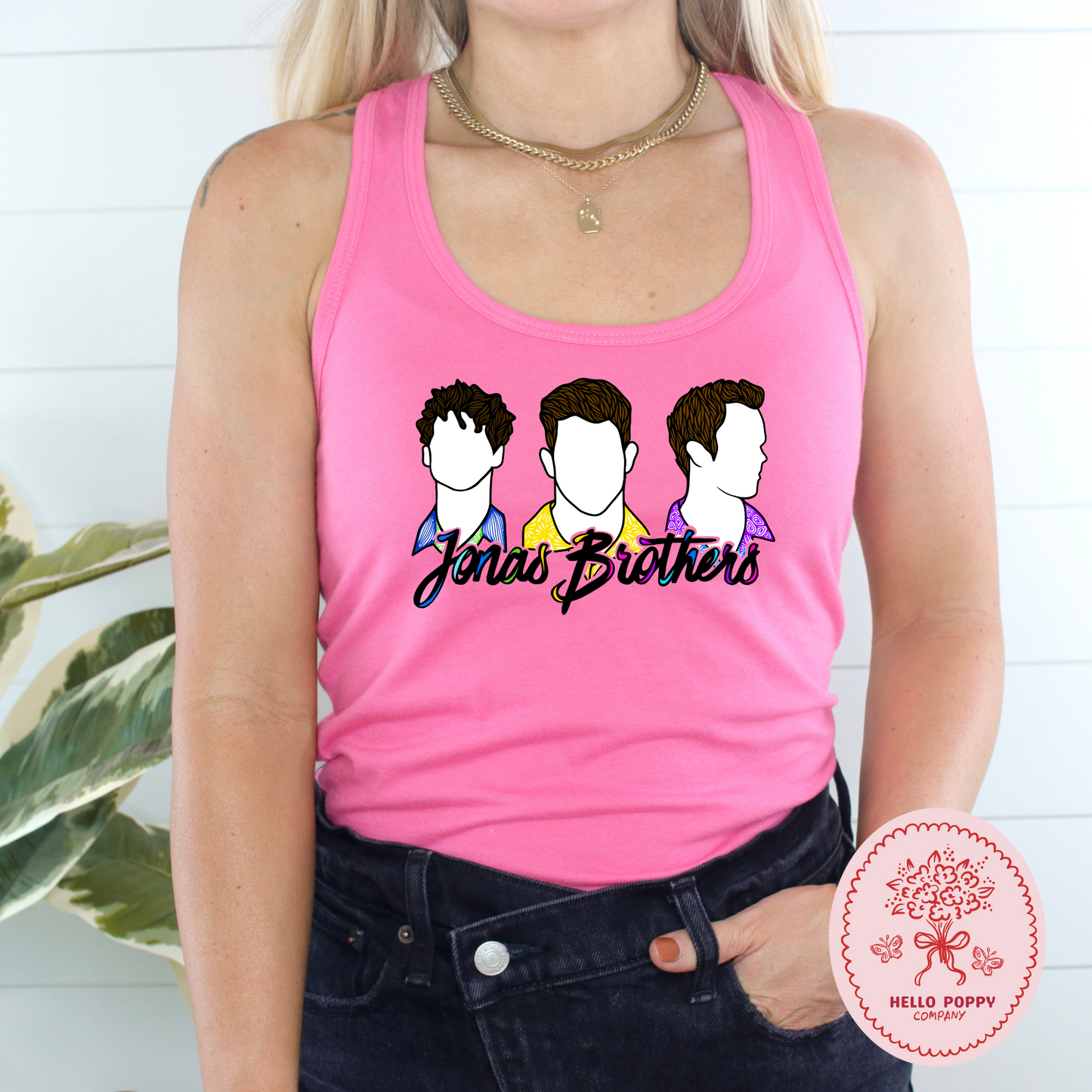 Jonas Brothers Silhouettes Racerback Tank