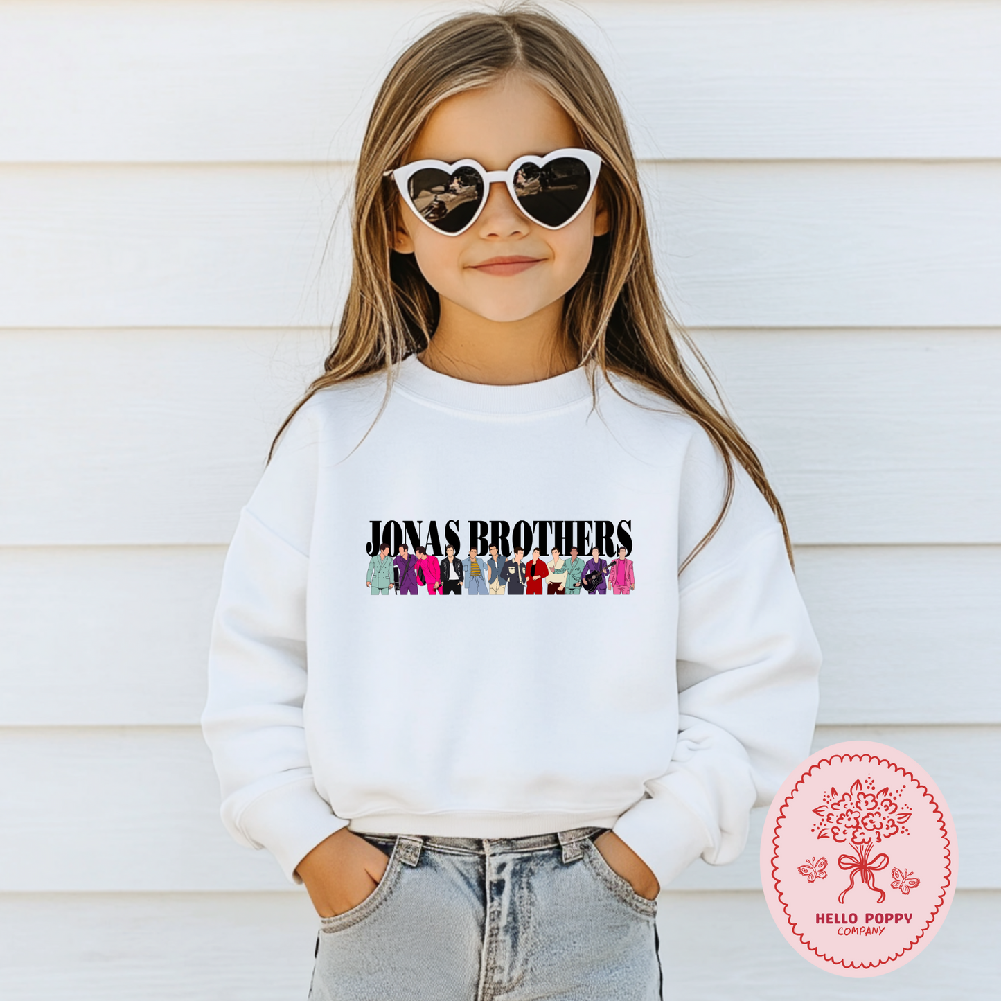 Jonas Brothers Happiness Begins Silhouettes Crewneck Sweatshirt - Youth