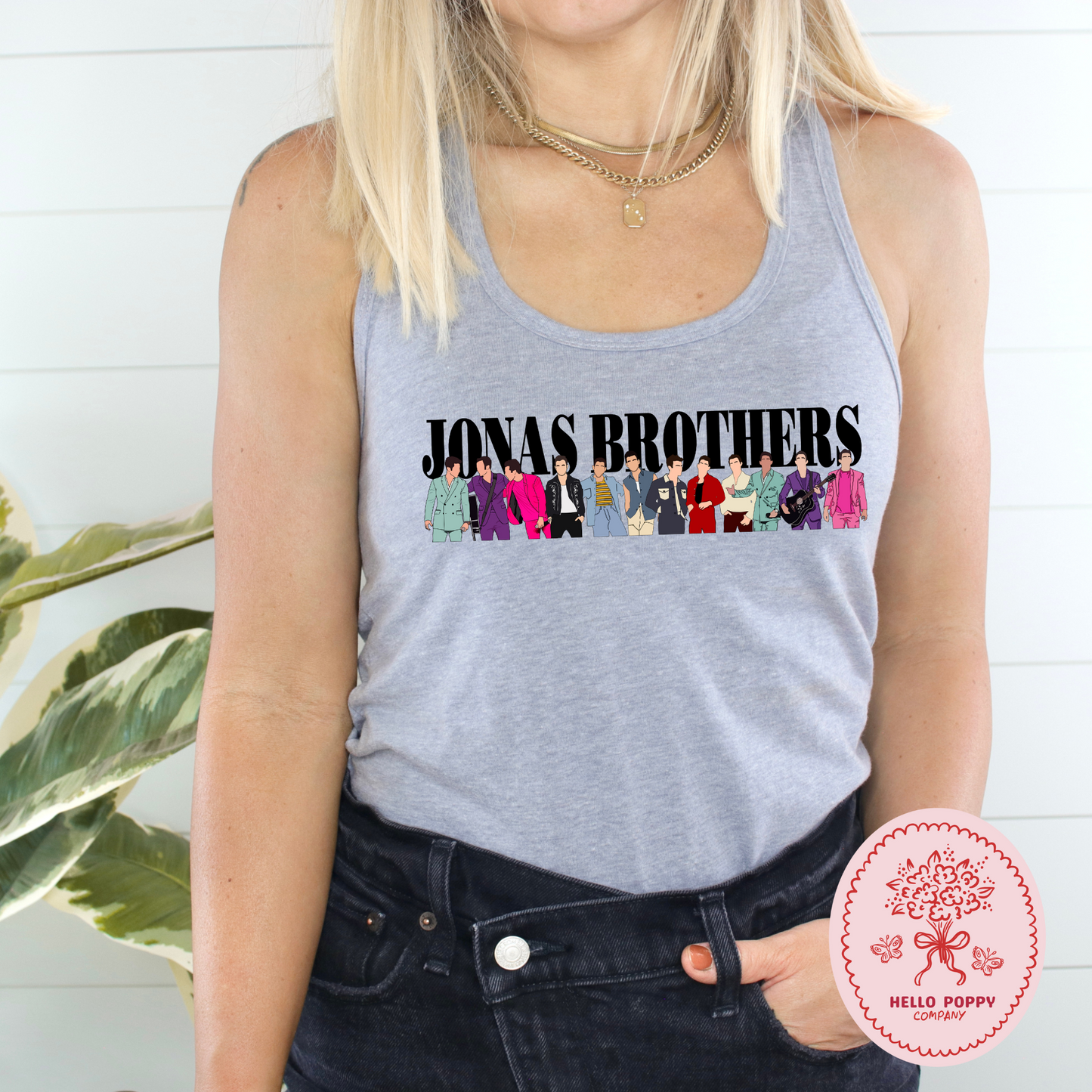 Jonas Brothers Happiness Begins Silhouette Racerback Tank