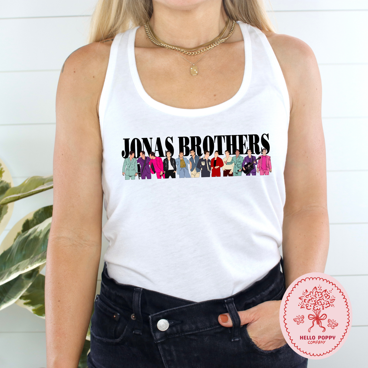 Jonas Brothers Happiness Begins Silhouette Racerback Tank