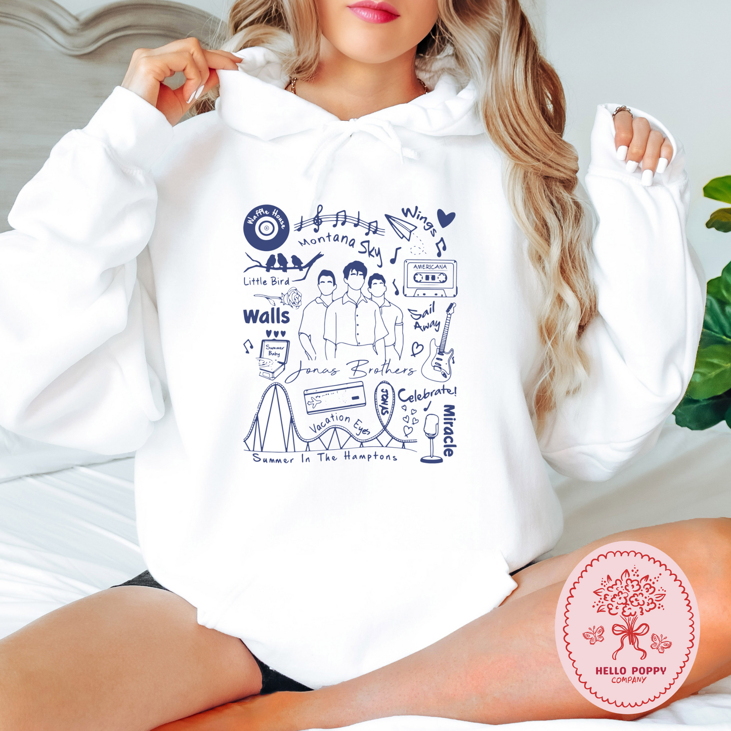 Jonas Brothers The Album Track List (Blue) Hoodie Sweatshirt