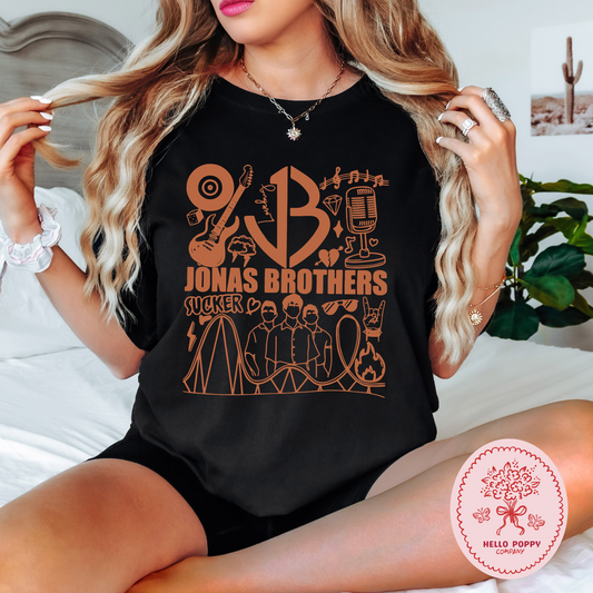 Jonas Brothers Retro JB (Orange) Comfort Colors T-Shirt