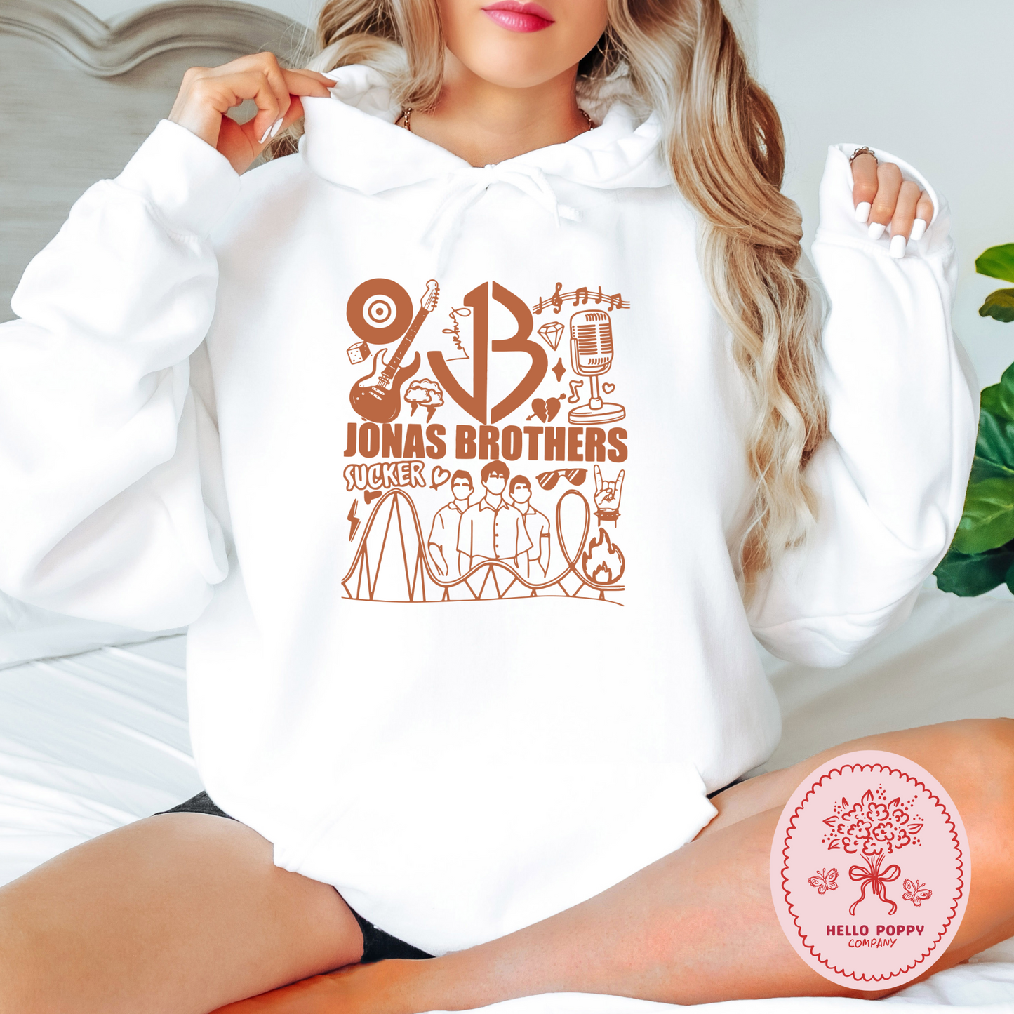 Jonas Brothers Retro JB (Orange) Hoodie Sweatshirt