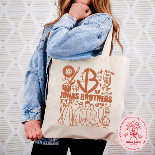 Jonas Brothers Retro JB (Orange) Tote Bag