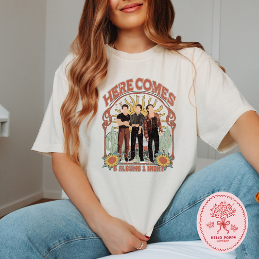 Jonas Brothers Boho 5 Albums 1 Night Comfort Colors T-Shirt