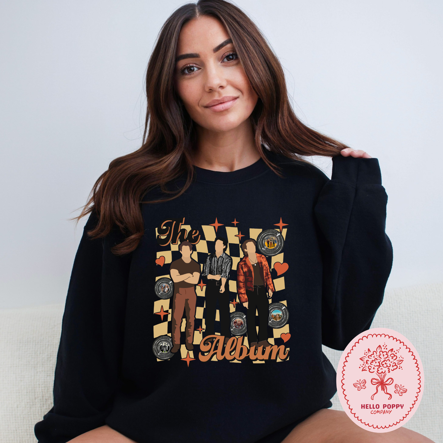 Jonas Brothers The Album Checkered Crewneck Sweatshirt