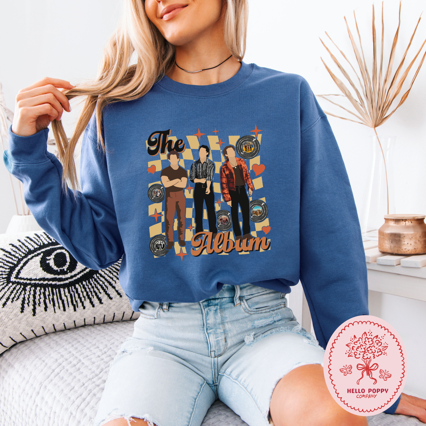 Jonas Brothers The Album Checkered Crewneck Sweatshirt