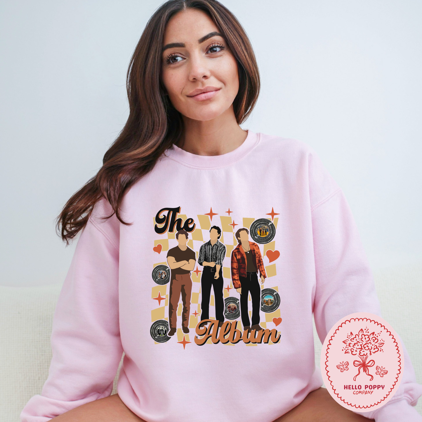 Jonas Brothers The Album Checkered Crewneck Sweatshirt