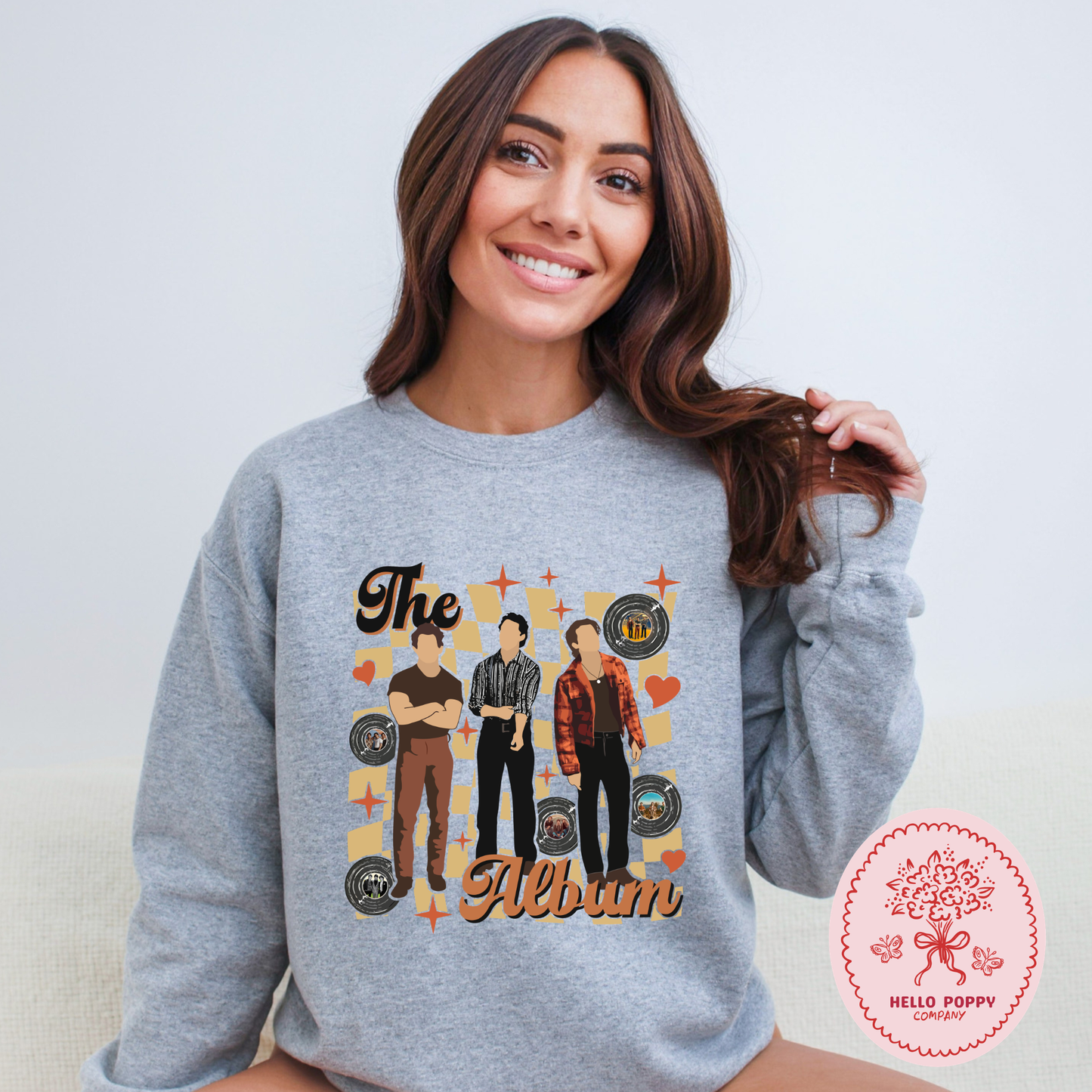 Jonas Brothers The Album Checkered Crewneck Sweatshirt