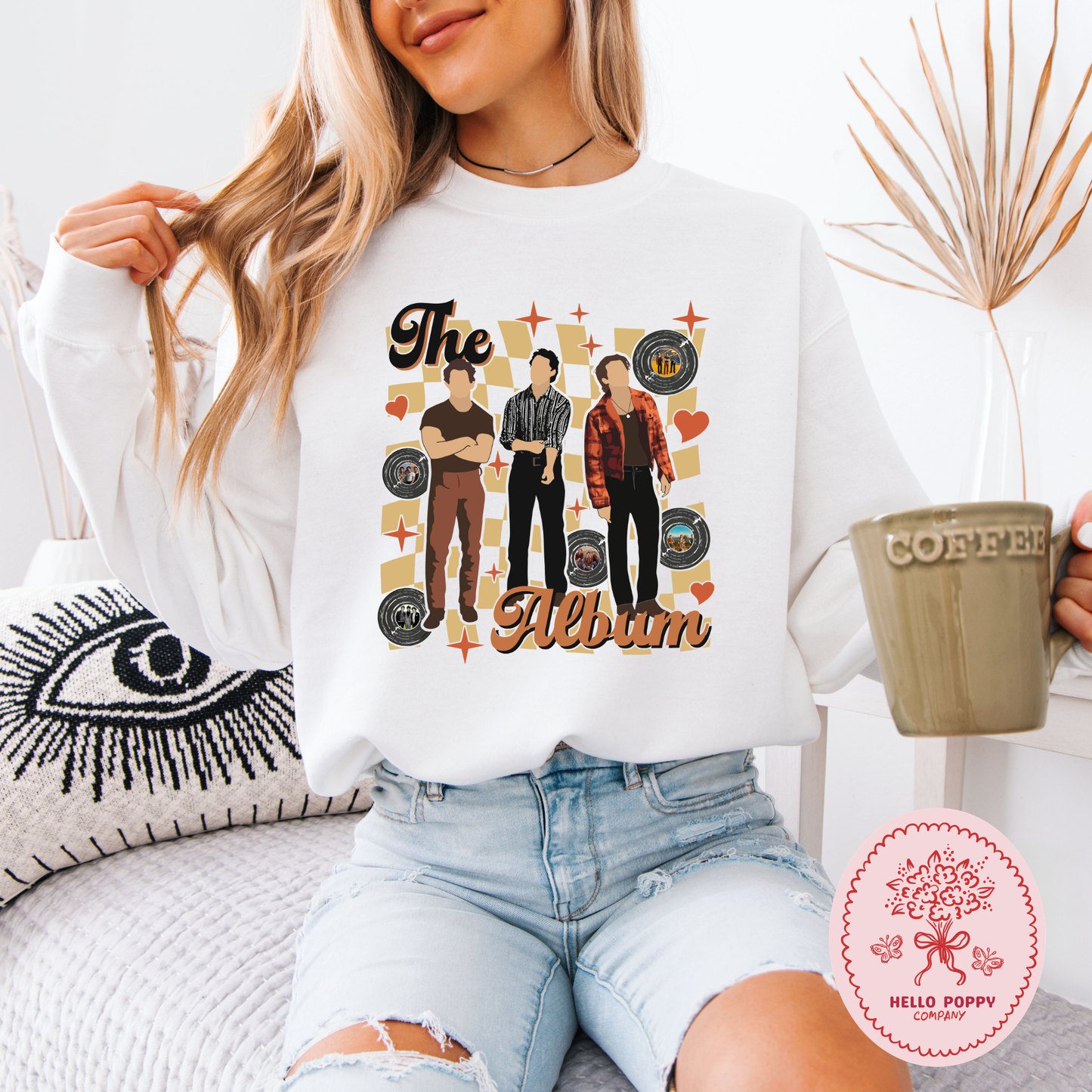 Jonas Brothers The Album Checkered Crewneck Sweatshirt