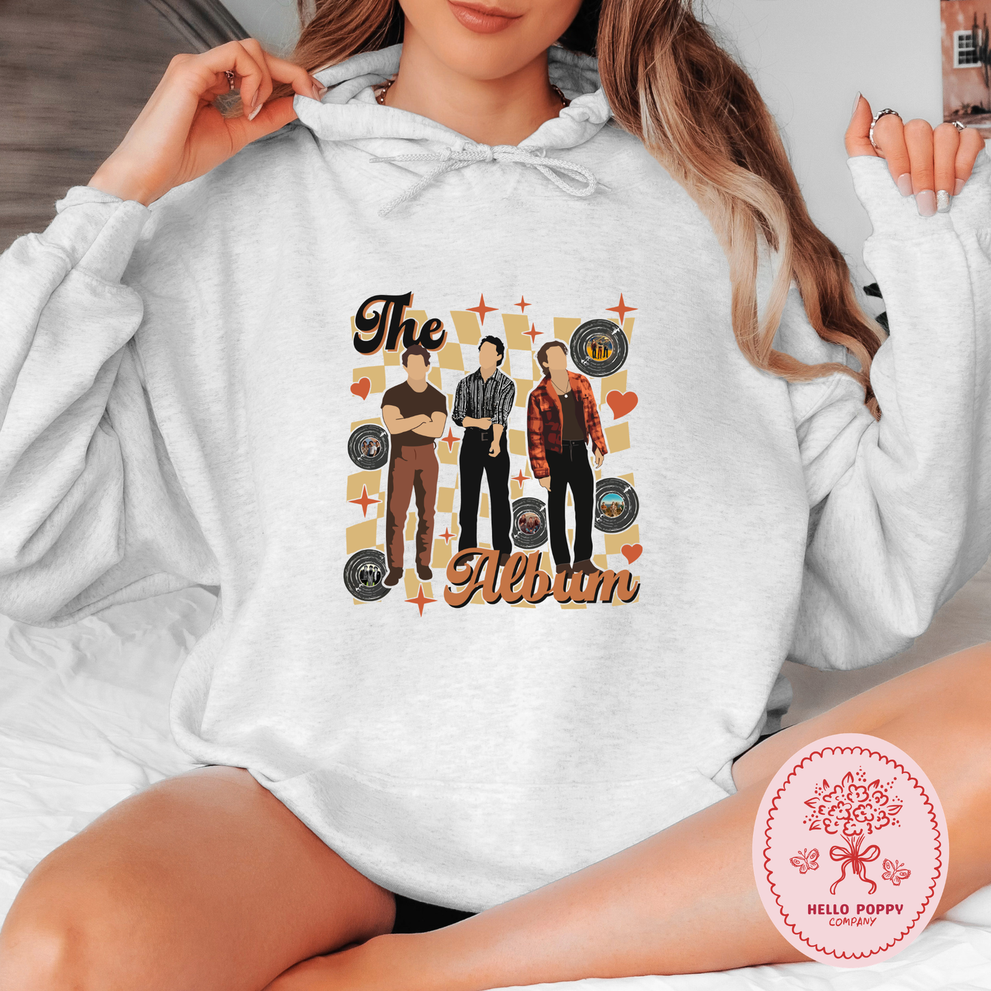 Jonas Brothers The Album Checkered Hoodie Sweatshirt