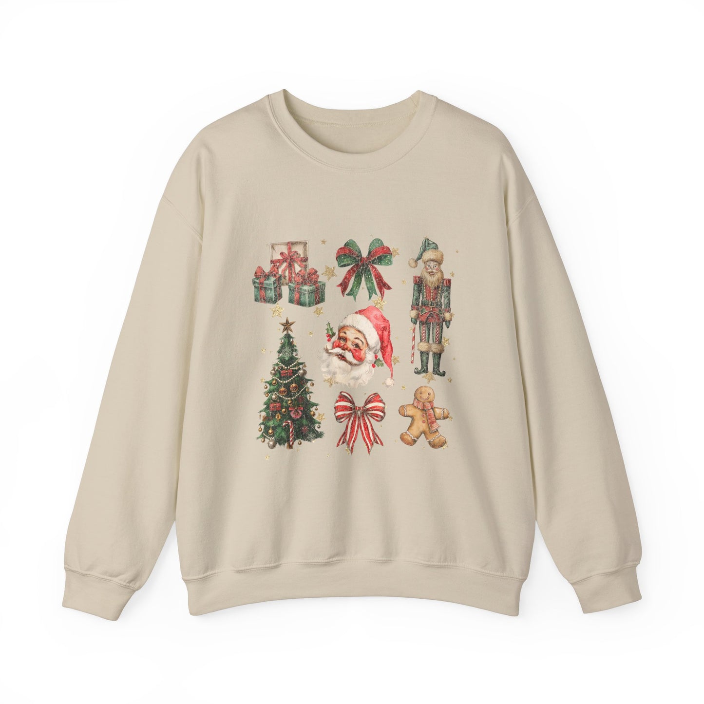 Santa Christmas Coquette Collage Crewneck Sweatshirt