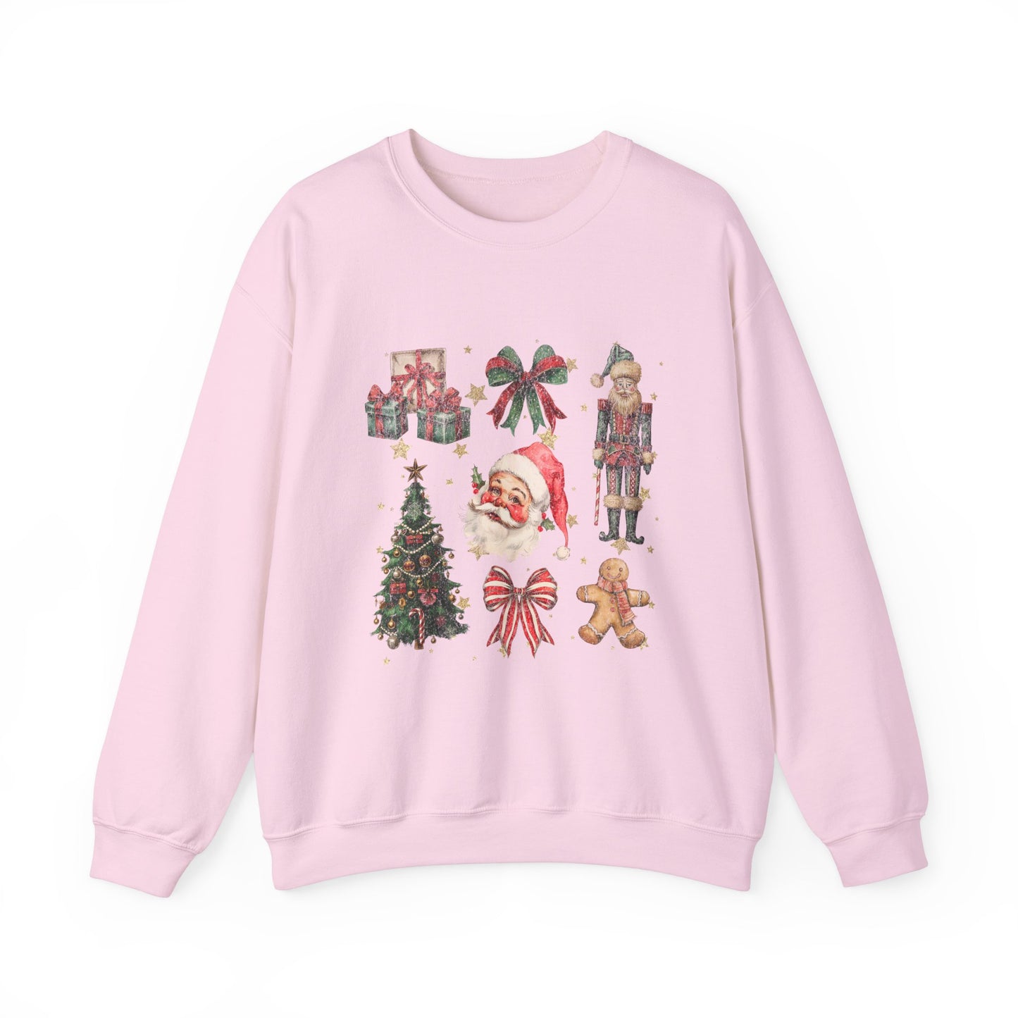 Santa Christmas Coquette Collage Crewneck Sweatshirt