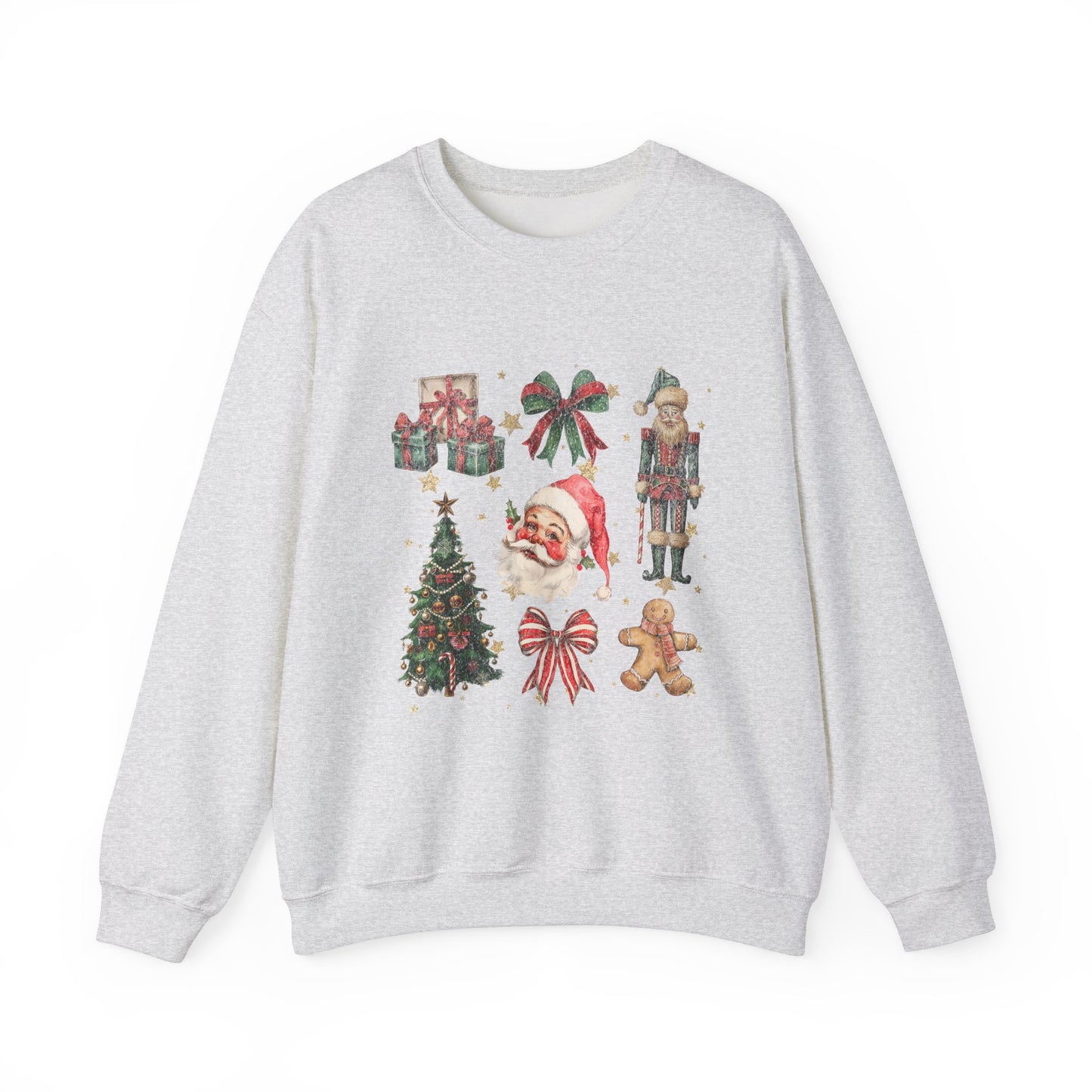 Santa Christmas Coquette Collage Crewneck Sweatshirt