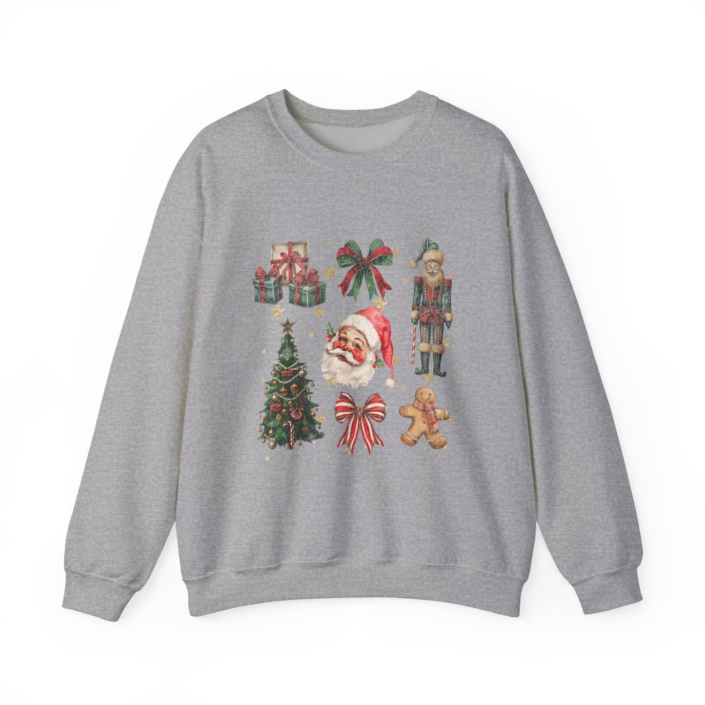 Santa Christmas Coquette Collage Crewneck Sweatshirt