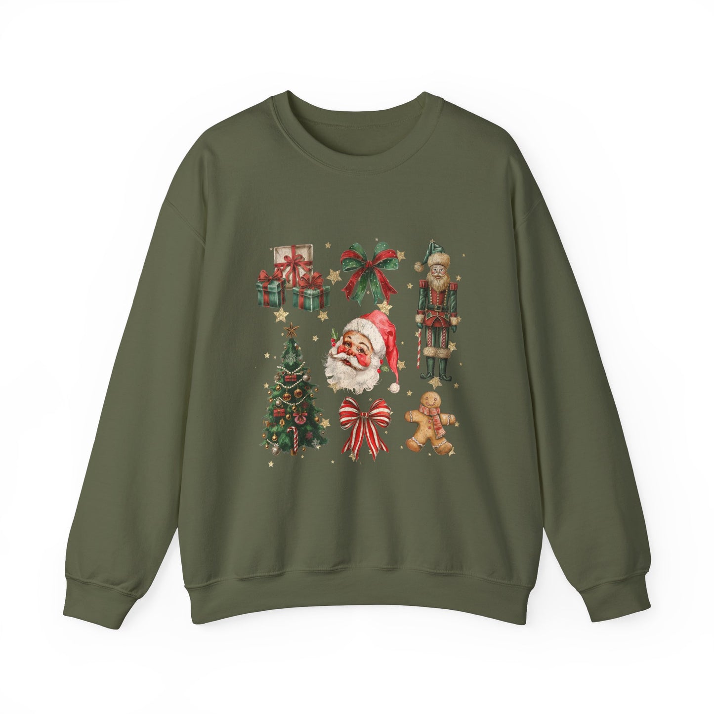 Santa Christmas Coquette Collage Crewneck Sweatshirt