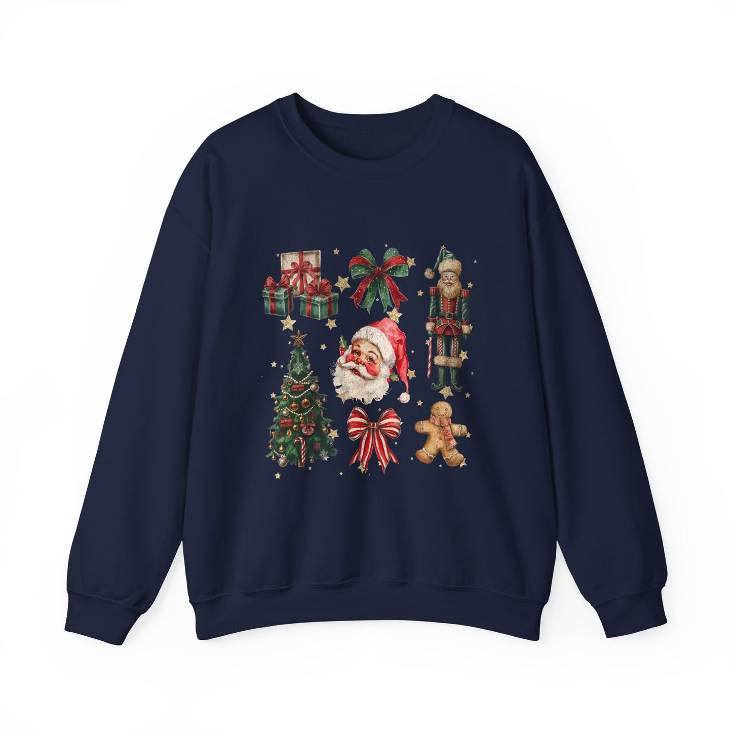 Santa Christmas Coquette Collage Crewneck Sweatshirt