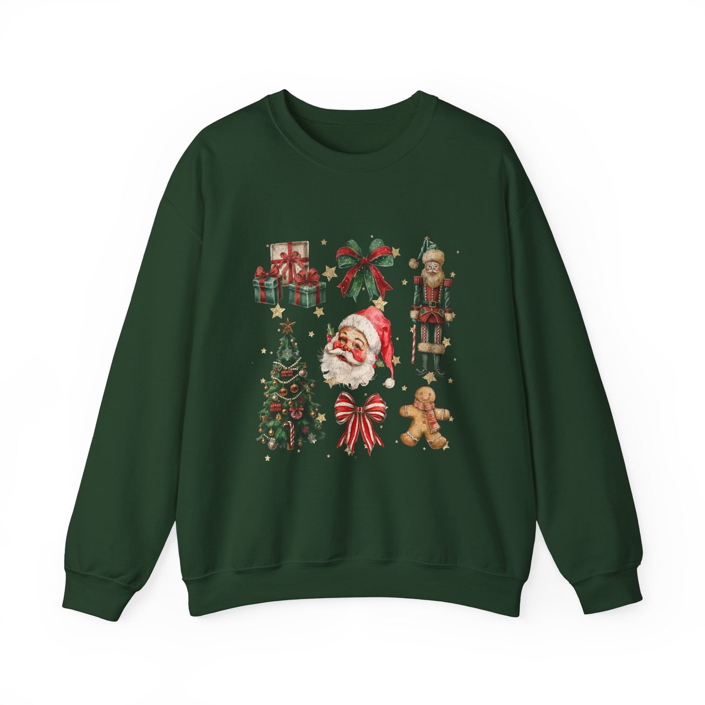 Santa Christmas Coquette Collage Crewneck Sweatshirt