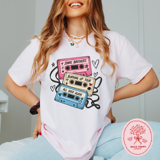 Jonas Brothers Burning Up Tour All Over Again Mixtape Comfort Colors T-Shirt