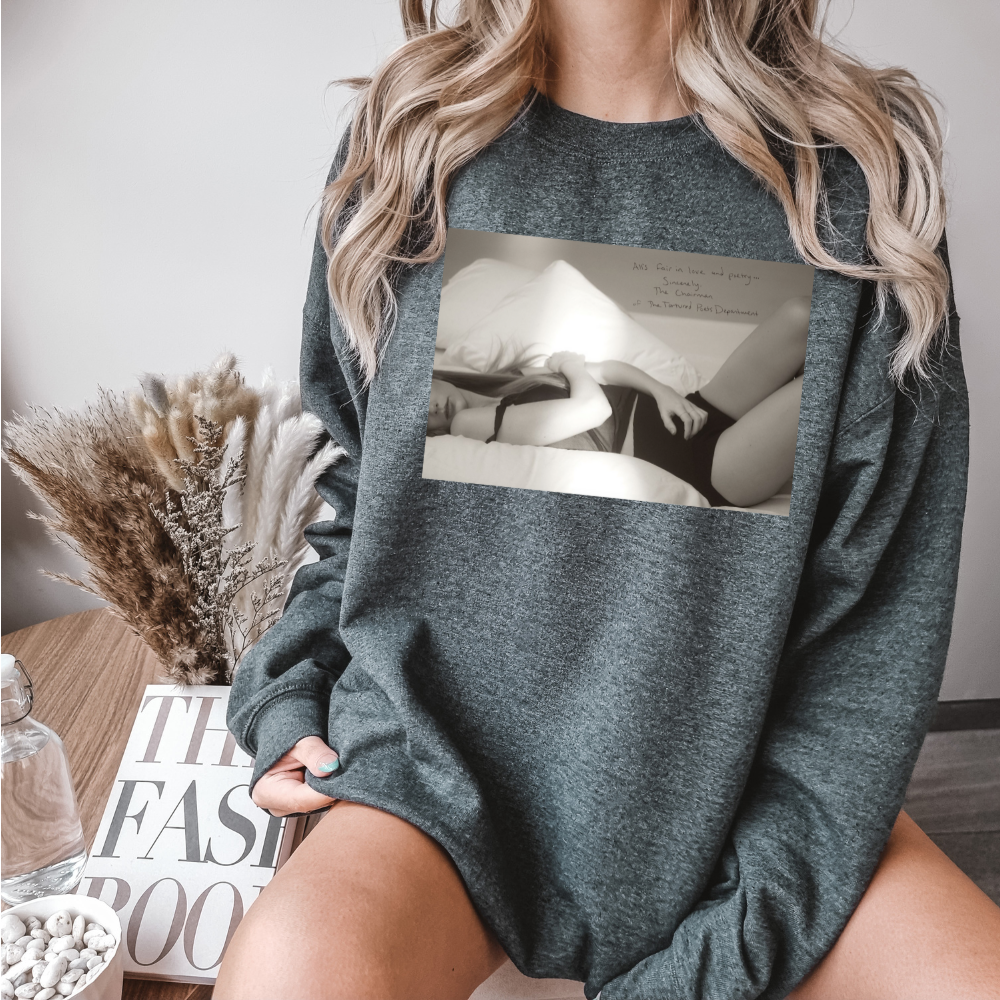 TS Tortured Poets Department Album Cover Crewneck Sweatshirt (Multiple Colors)